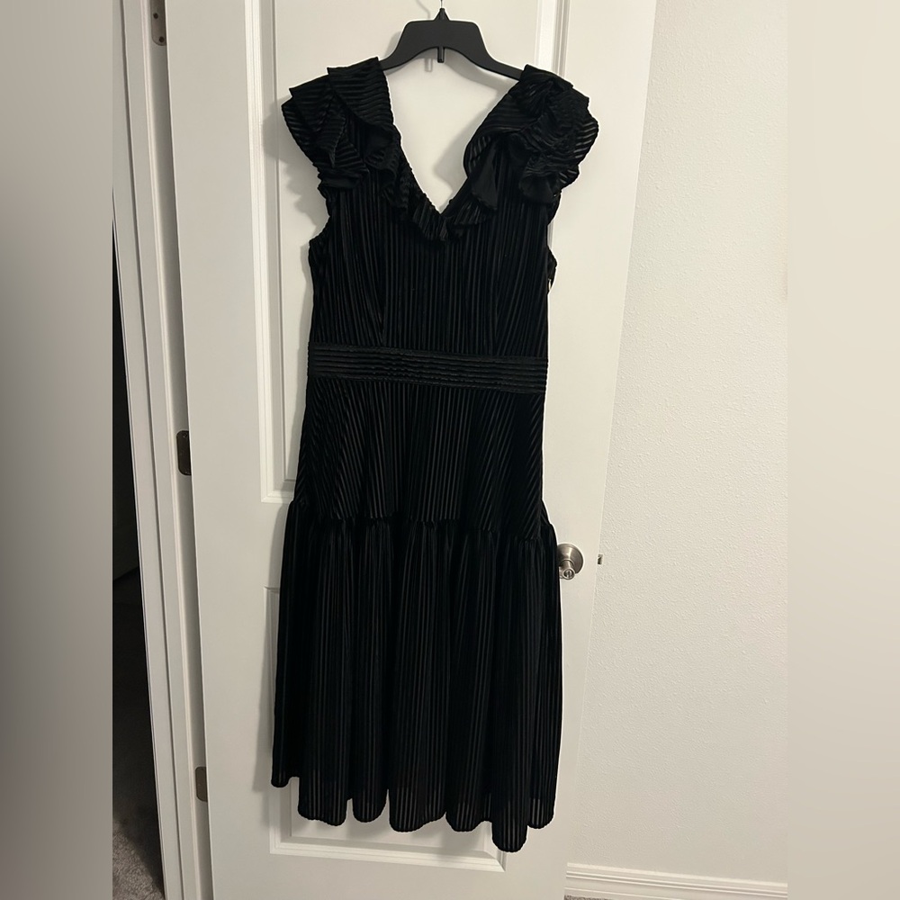 Draper James Black Ruffled Midi - Picture 4 of 7